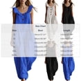thumbnail image 3 of Sokhug Women's Wide Leg Jumpsuit Ruffle Strap Button Front Casual Loose Fit Summer Romper Overalls with Pockets, 3 of 7
