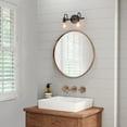 thumbnail image 6 of LNC 2-Light Black Round Clear Glass Modern Bathroom Vanity Lighting Fixutre, 6 of 15
