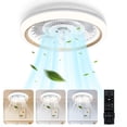 thumbnail image 1 of Aigostar Ventilador de Techo LED con Control Remoto y Temporizador, 19.7 Pulgadas, 6 Velocidades, Brillo Ajustable, Función de Inversión Reversible, Adecuado para Sala de Estar, Dormitorio y Cocina, 1 of 8