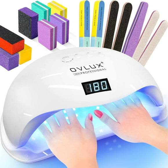 OVLUX UV LED Nail Lamp 180W, Professional Nail Dryer Machine, Best Gel UV LED Nail Lamp for Fingernail & Toenail Gel Based Polishes – Nail Curin
