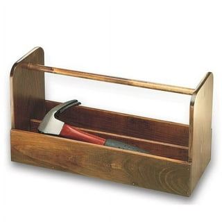 36 inch Large Wooden Wood Carpenter Tool Box Carrier Caddy Open w Handle  Planter