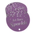 thumbnail image 1 of Inkdotpot Real Silver Foil Let Love Sparkle Wedding Tags Favor Hang Paper Tags 100 Pieces, 1 of 6