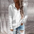 thumbnail image 2 of Cardigan à Capuche à Manches Longues pour Femmes avec Fermeture Éclair et Cordon de Serrage Blouse Décontractée Confortable, 2 of 7