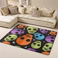 thumbnail image 1 of DouZhe Horror Halloween Spooky Skulls Pattern Area Rugs Non-Slip Machine Washable Floor Mat, Style Carpet Doormat, 63x48 inches, 1 of 6