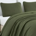 thumbnail image 3 of Chezmoi Collection Luca 3-Piece Oversized Bedspread Set, Queen Size, Olive Green, Summer Quilt Lightweight Microfiber Bedspread 100 x 106, Floral Medallion Pattern Coverlet for All Season, 3 of 9