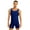 Navy Blue, variant on Men's Wrestling Singlets Bodysuit Slim Fit Sport Leotard Jumpsuits Athletic Sleeveless Tank Silver-gray L