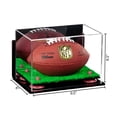 thumbnail image 2 of Acrylic Mini - Miniature (not Full Size) Football Display Case with Mirror, Wall Mount, Pink Risers and Turf Base (A005-PNR), 2 of 3