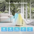 thumbnail image 5 of Dateyes 12000 BTU Portable Air Conditioners, 4-1 Standing Smart Cooling AC with Remote Control, Cooling, Heating， Dehumidifier and Fan, Automatic Unit for Bedroom, 55dB Quiet, Portable AC for Room, 5 of 8