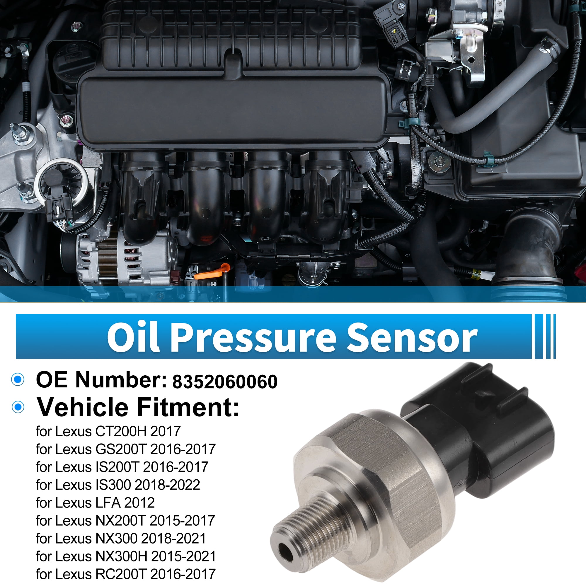 Unique Bargains 1 pcs No.8352060060 Engine Oil Pressure Sensor for Lexus CT200H 2017