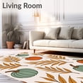 thumbnail image 2 of ODIKA 6'x9' Machine Washable Non-Slip Area Rug, Nostalgic Countryside Fall Gourd Bathroom Ensemble Elegant Antiqued High Traffic Rug, Orange, 601815, 2 of 5