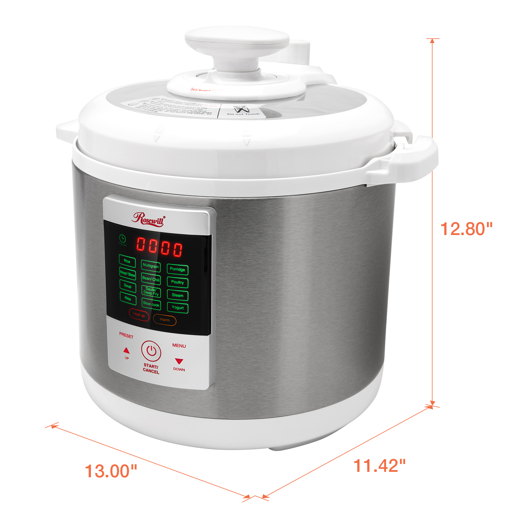 Rosewill RHPC-15001 Programmable 6.3 Quart 1000W Electric Pressure Cooker - image 3 of 7