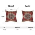 thumbnail image 5 of Boho Pillow Covers 18x18, Red Ethnic Design Outdoor Decorative Throw Pillows for Couch, Carpet Pattern Decor Cushion Cover 2 Pcs Farmhouse Linen Pillowcase for Bed Car Safa, 5 of 6