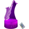 thumbnail image 1 of FYBTO 3D Art Deco Table Lamp Music Decor LED Acrylic Night Light Remote Control Multicolor Dimmable USB Bedroom Lighting Bedside Lamp Lamp Fashion, 1 of 6
