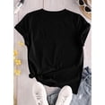 thumbnail image 4 of T-Shirt Décontracté Col Rond pour la Saint-Valentin pour Femmes, Tissu Tricoté, Manches Courtes Légèrement Extensible, Coupe Régulière, Haut Toutes Saisons avec Imprimé Cœur et Nœud Amour Sucre pour Adulte, Homme, Femme, Adolescent, 4 of 7