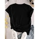 thumbnail image 4 of Camiseta de cuello redondo con estampado de cerezas rosas y lazo, ideal para uso diario, ideal para adultos, hombres, mujeres, adolescentes y jóvenes., 4 of 5
