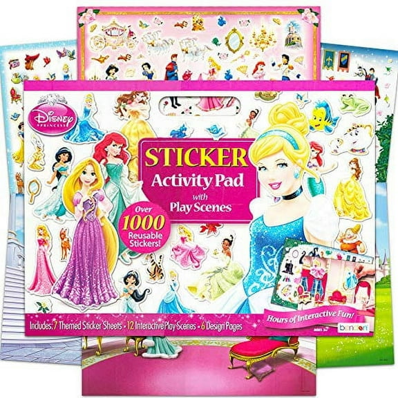 Disney Princess Giant Sticker Box Activity Set ~ Over 1000 Disney Princess Stickers Featuring Cinderella, Little Mermaid, Tangled, Belle and More