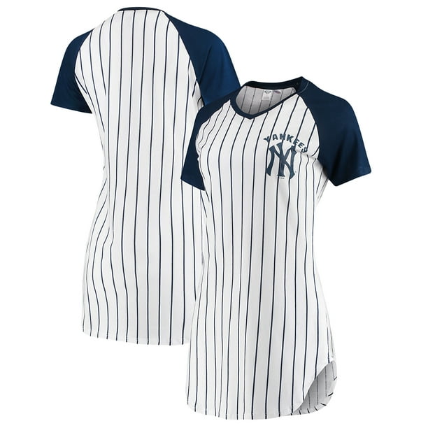 New York Yankees Concepts Sport Women's Vigor Pinstripe Nightshirt ...