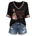 thumbnail image 2 of JINGTIAN Dolly V-Neck Shirt for Women Vintage Country Music Graphic Tee Three Quarter Sleeve Western Nashville Concert Top Gift, 2 of 5