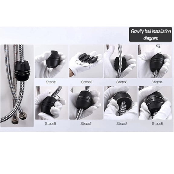 BCLONG Faucet Weight Replacement Kitchen Out Tap Gravity Ball Pull Telescopic Black