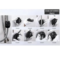 BCLONG Faucet Weight Replacement Kitchen Out Tap Gravity Ball Pull Telescopic Black