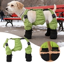 YM Suspender Dog Boots, Waterproof Dog Boots & Paw Protectors with Anti- Sole for Dogs Reflective Outdoor Pet Shoes for Walking, Hiking & Snow, Adjustable Strap Design