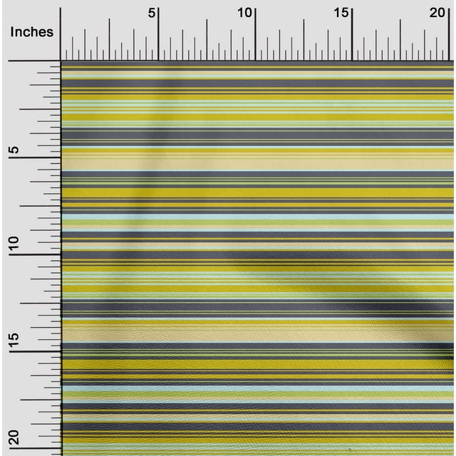 oneOone Cotton Poplin Fabric Horizontal Stripe Print Fabric BTY 42 Inch Wide