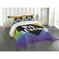thumbnail image 3 of Ambesonne Pride Quilted Bedspread Set 3 Pcs, Be Strong Slogan Heart, Queen Size, Multicolor, 3 of 5