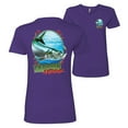 thumbnail image 1 of Tarpon Extreme Fishing Front and Back Womens Premium Graphic T-Shirt, Purple, 3XL, 1 of 2