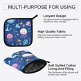 thumbnail image 3 of Yayeee Oven Mitts and Pot Holder Set of 4 Heat Resistant Kitchen Gloves Baking Hot Pad, Light Pink Jellyfish, 3 of 5
