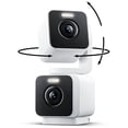 thumbnail image 1 of Restored WYZE Duo Cam Pan Indoor/Outdoor IP65 2K 360° Pan/Tilt Smart Home Security Camera with Color Night Vision, Compatible with Alexa & Google Assistant, White, 1 of 8