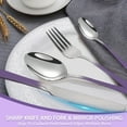 thumbnail image 2 of 24 Pieces Flatware Set, Stainless Steel Cutlery Set with Silverware Holder, Modern Eating Tableware Set Includes Dinner Knives Forks Spoons, Hanging Silverware Set Service for 6, 2 of 7