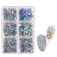thumbnail image 3 of 5box Mixed Size Hot Fix Round Crystals Gems Glass Stones Flat Back Rhinestones 5 colors-DIY nail accessories, 3 of 5