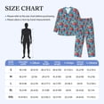thumbnail image 4 of Wukai Cute Strawberry Flower Pot Men's Long Sleeve Pajama Set,Long Sleeve Mens Sleepwear with Pockets & Front Fly-, 4 of 7