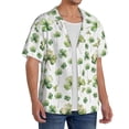 thumbnail image 2 of Balery St Patrick's Day3 Camisa Casual de Manga Corta con Botones para Hombre, Texturizada, Estilo Cubano, para Playa, Verano-3X-Large, 2 of 5