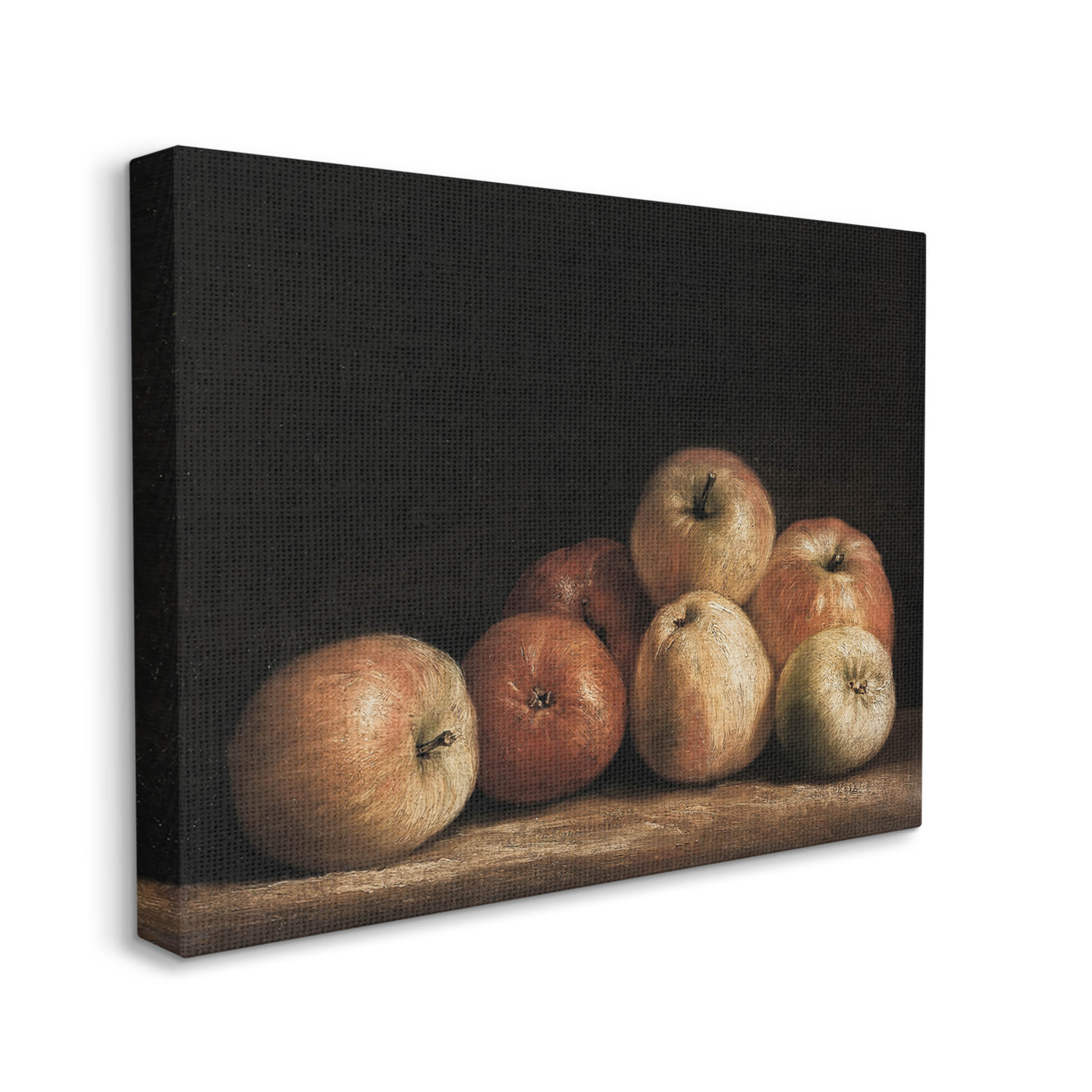 Classic Apple Vintage Still Life Food & Beverage Painting Gallery Wrapped Canvas Print Wall Art