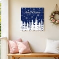 thumbnail image 6 of Canvas Wall Art, Navy Blue Christmas Trees Framed Canvas Prints for Living Room Bathroom, Winter Xmas Snowflakes Pine Forest Gallery Wrapped Wall Decor for Home Office, Gifts, 12"x12" Ship Next Day, 6 of 9