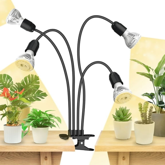 SANSI 40W LED Grow Light Bulb, Full Spectrum, Black Clip-on Plant Grow Light for Indoor Plants