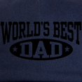 thumbnail image 2 of CafePress - World's Best Dad Cap - Adjustable 100% Brushed Unisex Casual Cotton Baseball Cap, Beige, 1, 2 of 2