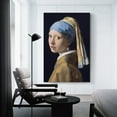 thumbnail image 3 of Johannes Vermeer Poster Girl with A&nbsp;Pearl Earring Picture Print Canvas Poster Wall Paint Art Posters Decor Modern Home Artworks Gift 12x18inch(30x45cm), 3 of 6