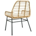 thumbnail image 5 of vidaXL Garden Chairs 2 pcs with Cushions Brown Poly Rattan, 5 of 5
