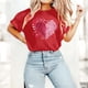 thumbnail image 5 of RKSTN Women's Valentine's Day Cotton T Shirts Oversized Crewneck Valentine Graphic Print Short Sleeve Shirt Pullover Tops Womens Casual Round Neck Plus Size Loose Fits Comfy Summer Baisc Tee Shirts, 5 of 8