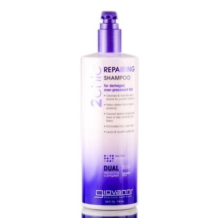 GIOVANNI 2chic Repairing Shampoo  24 oz. Blackberry & Coconut Milk for Dry Damaged Over Processed Hair  With Argan  Jojoba  Shea Butter Sulfate Free  Color Safe  No Parabens (Pack of 1)