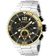 thumbnail image 2 of Invicta Men's 12992 Pro Diver Chronograph Gold Accent Bezel Black Dial Steel Watch, 2 of 3