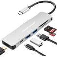 thumbnail image 1 of Hub USB C Hiearcool 7 en 1 con lector de tarjetas SD SD/TF 4K HDMI 100 W PD, 1 of 6