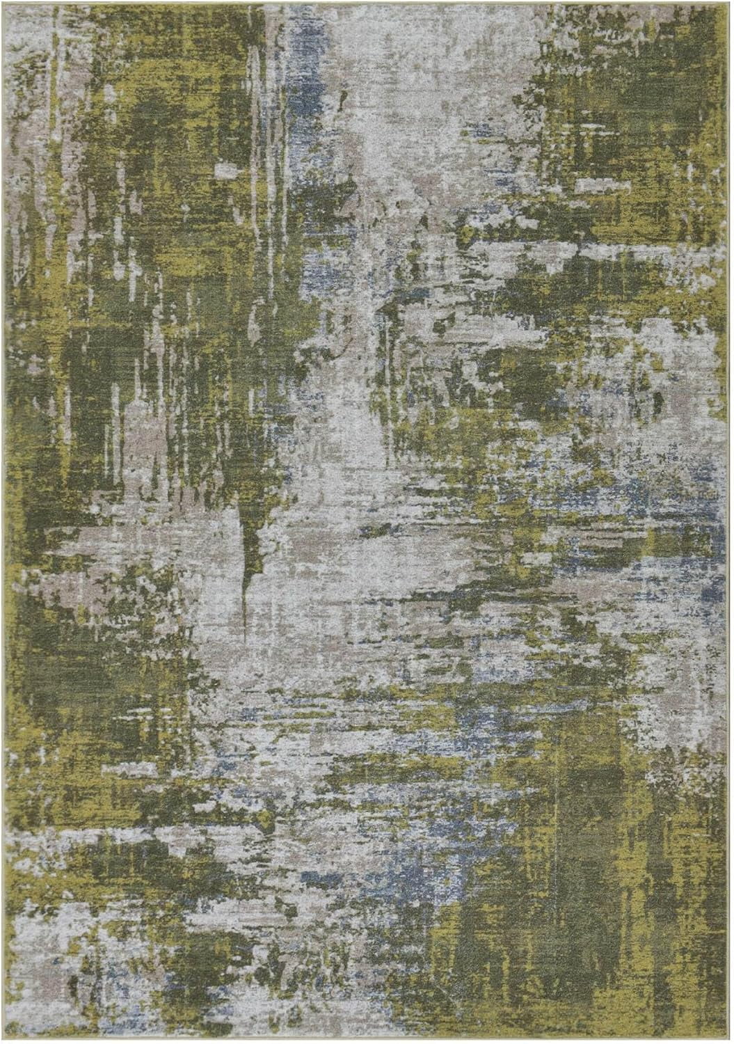 Lochas Fluffy Area Rug Modern Abstract Rugs Soft Carpet for Living Room Bedroom Home Decor,6'x9',Green