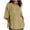 Khaki, variant on Xunlbb Womens Tops Women's Tops Women's Solid Color Crew Neck Shirt-Point Sleeve Casual Top, S-5XL