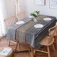 thumbnail image 4 of Rectangle Tablecloth 60x120inch, Farmhouse Wood Grain, Vinyl Table Covers Waterproof Oilcloth Table Cloth Linens, Farmhouse Tablecloths for Outdoor Dining Wedding Party Camping, Brown Grey Ombre, 4 of 6