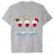 thumbnail image 1 of Camisetas navideñas de vino para mujer, ropa, camisetas divertidas de dibujos animados, camiseta de moda Kawaii, camisetas coreanas para mujer, camisetas navideñas para vino, 1 of 5