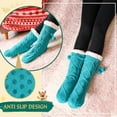 thumbnail image 3 of Eyean Womens Fuzzy Slipper Socks Winter Non Slip Thermal Fluffy Soft Fleece Lining Warm Home Grippers Socks, 3 of 6