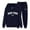 Navy, variant on LINGLANG Fall Outfits For Women 2025 Dressy Casual York Letter Couples Hoodies Sweatshirt Pants Set Unisex Sportswear Casual Sweatsuit Lounge Set Matching Sets